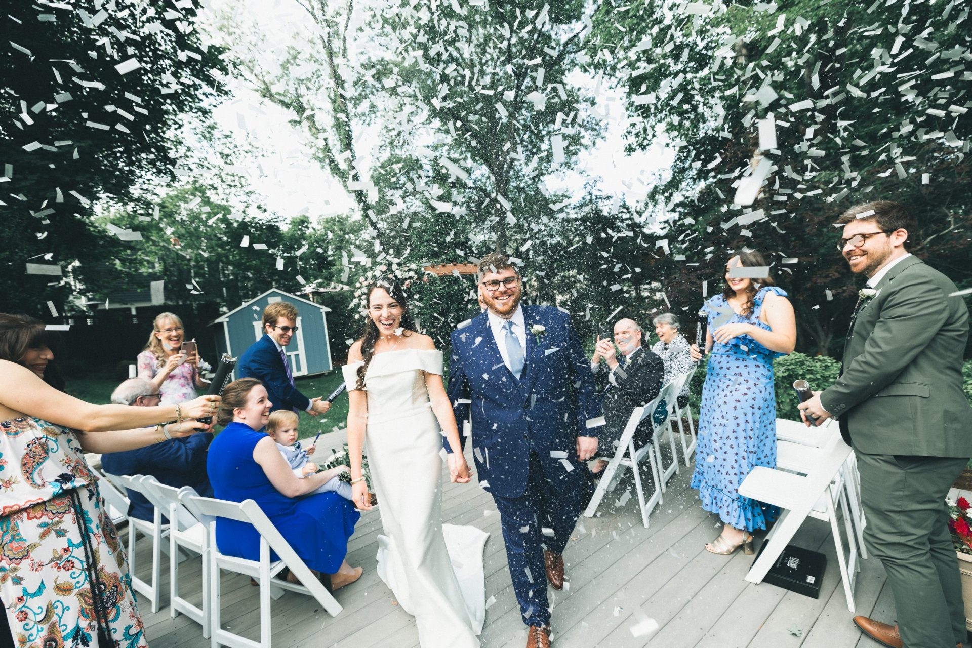Beautiful Intimate Backyard Wedding Ceremony in New Jersey