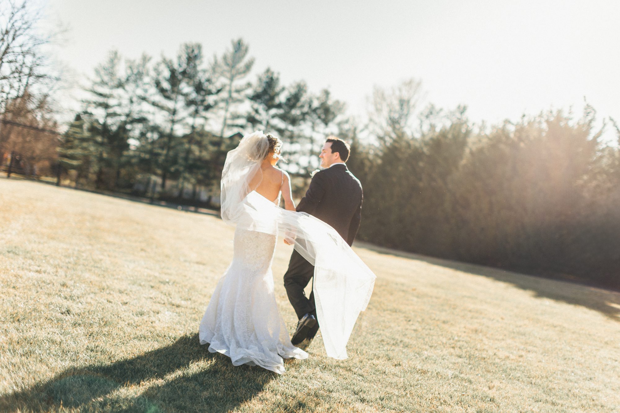 Bride and Groom Sunset Portrait at Madison Hotel