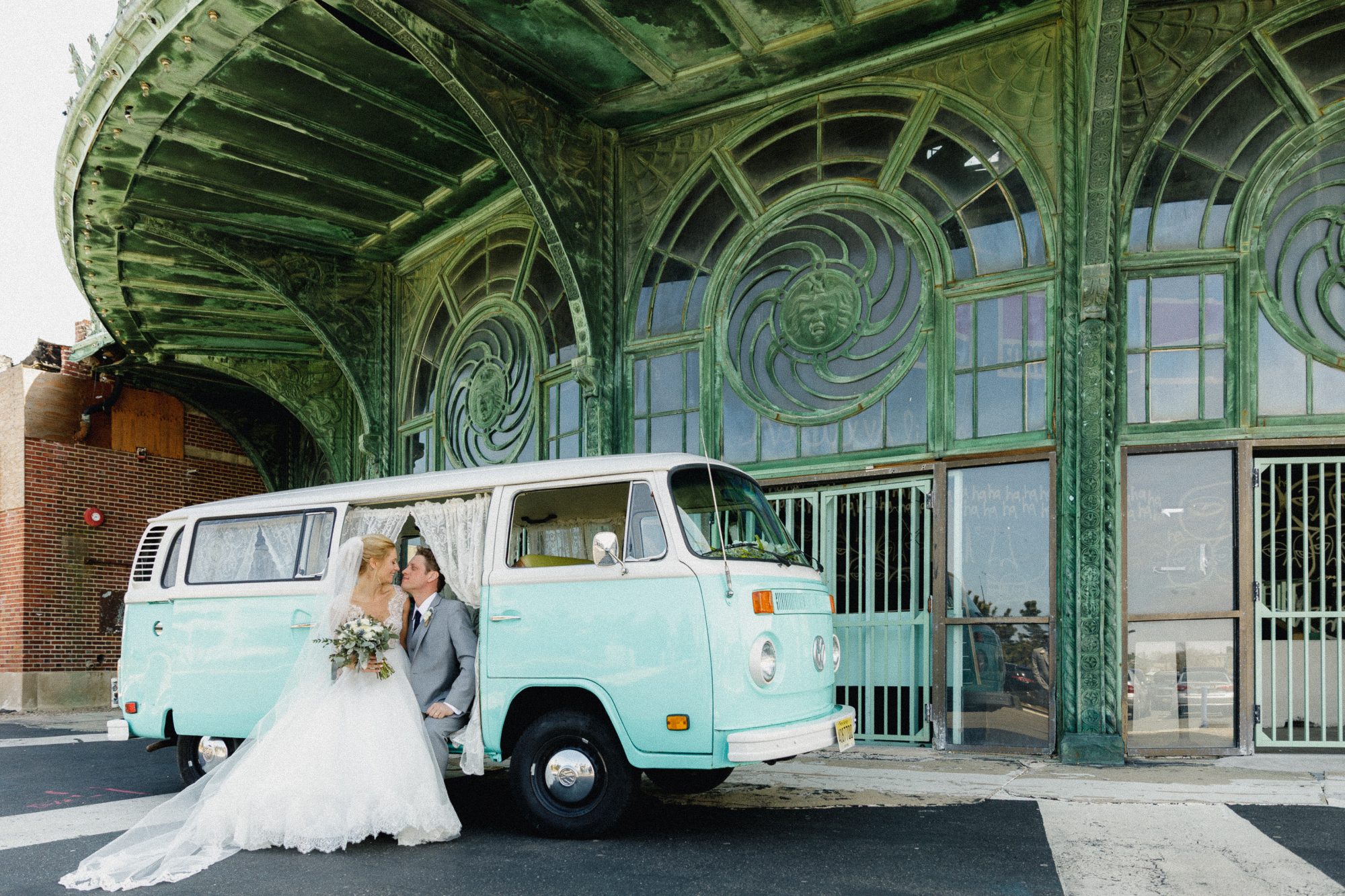 asbury park new jersey wedding couple portrait