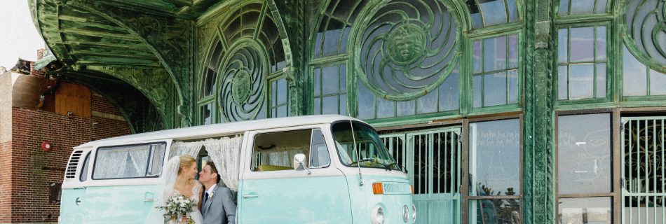 asbury park new jersey wedding couple portrait